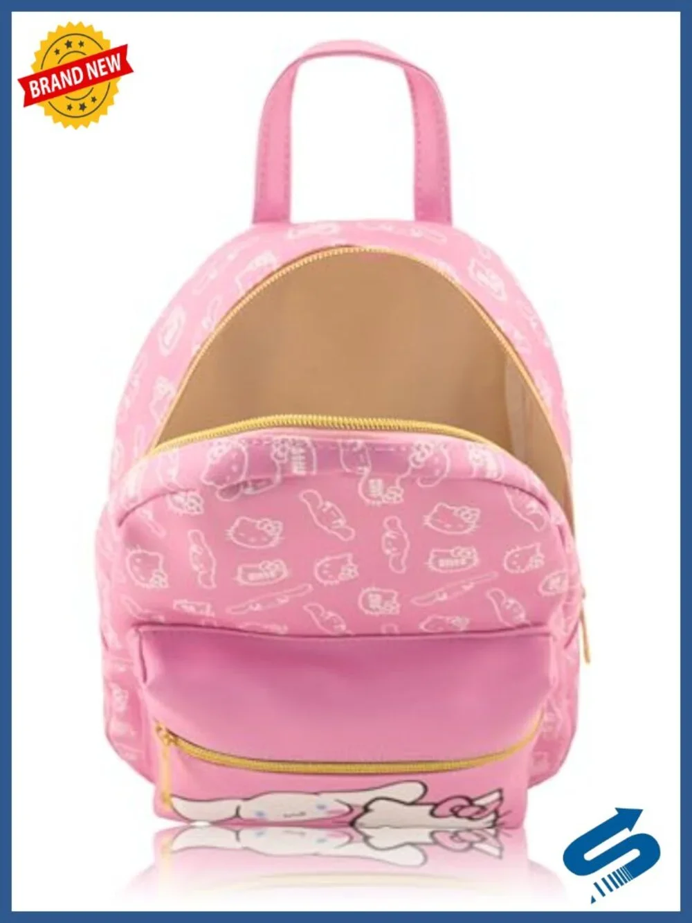 Mini Backpack - PU Leather Daypack with Adjustable Straps, 2 Pockets